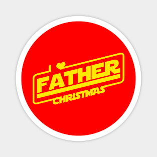 I Love Father Christmas Sci-fi Inspired Santa Claus Slogan Magnet